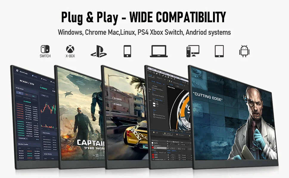 14.1" Dual-Screen Monitor 2 Macsecor 14.1 Inch Dual Screen Monitor Details 4