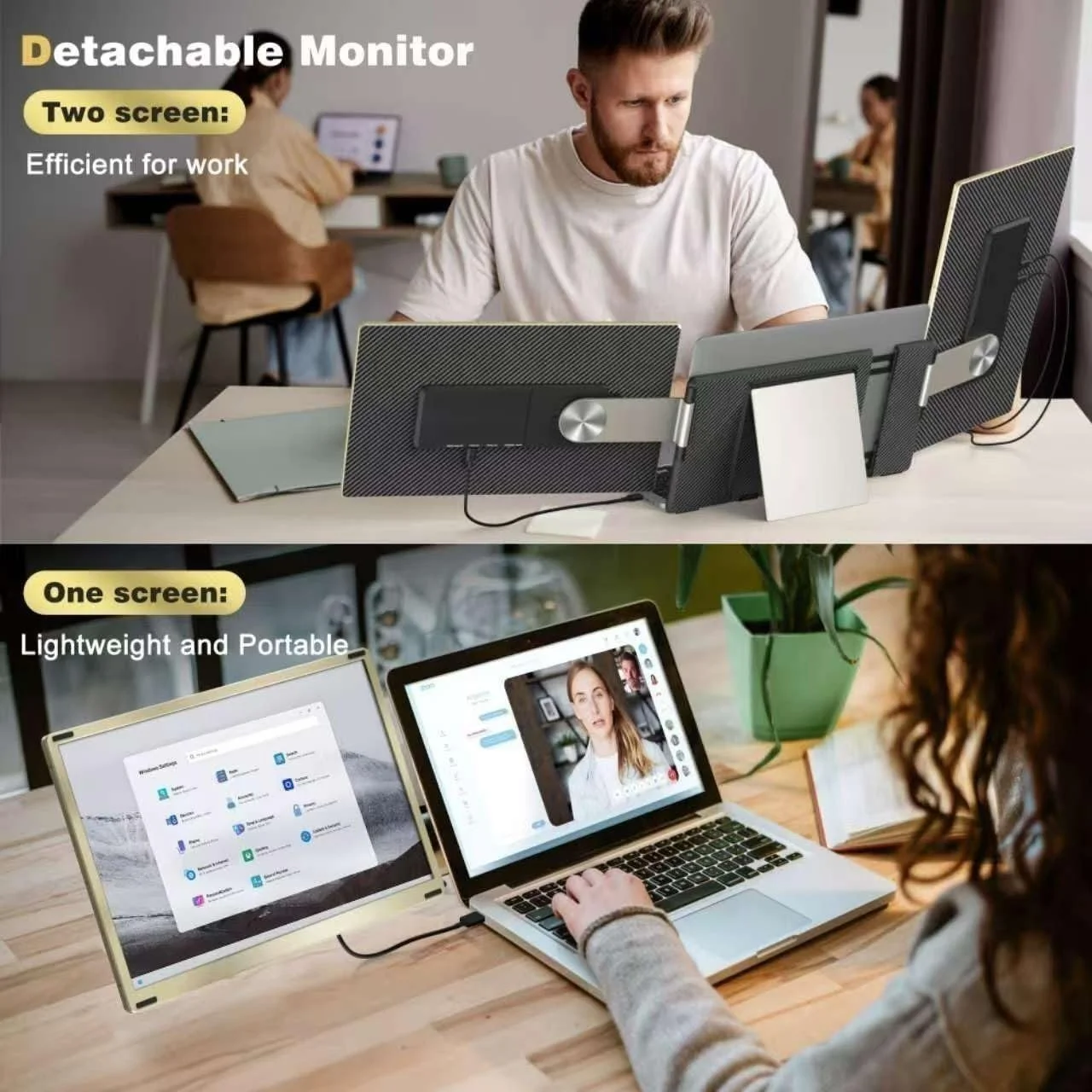 15.6" Triple Screen Extender 9 Macsecor 15.6 Inches Triple Monitor Compare to Dual Monitor
